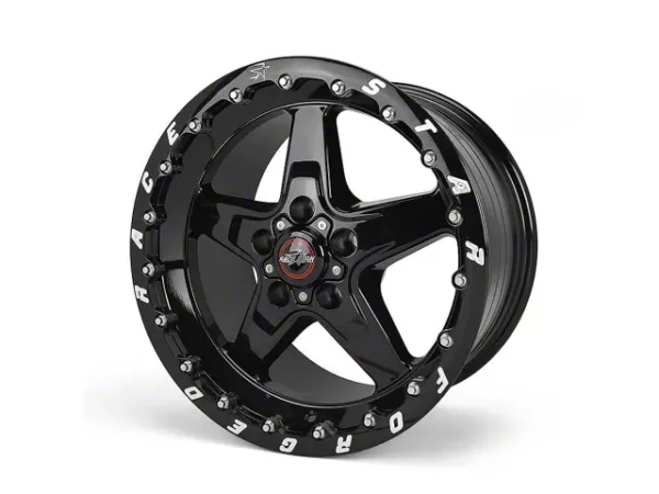 Race Star 92 Drag Star Bracket Racer Gloss Black Wheel ( Full set)